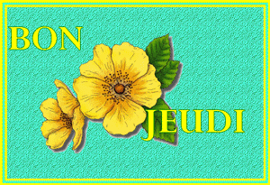 Gif animé Bon jeudi fleur jaune